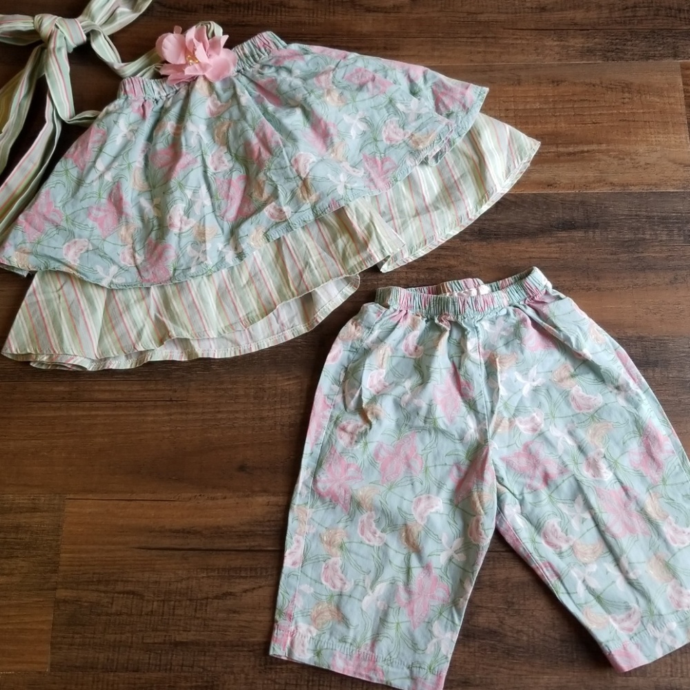 Greggy Girl 2T Boutique Style Outfit Floral Girlie - Picture 1 of 8